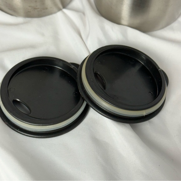 Starbucks Weighted Travel Mug Set of 2 Stainless Bottom Ceramic Top Lid - Picture 4 of 8